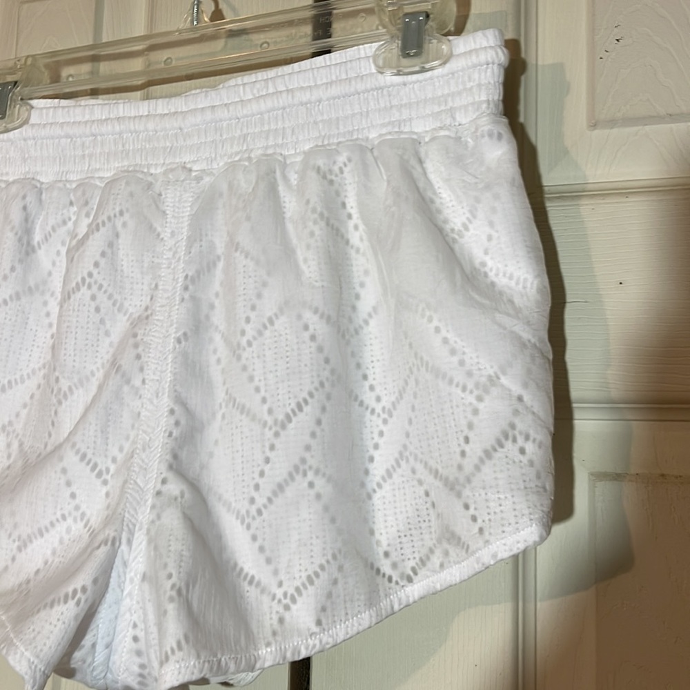 Free People FP Movement White Athletic Shorts Drawstring Waistband Small Y2K? - Picture 10 of 16